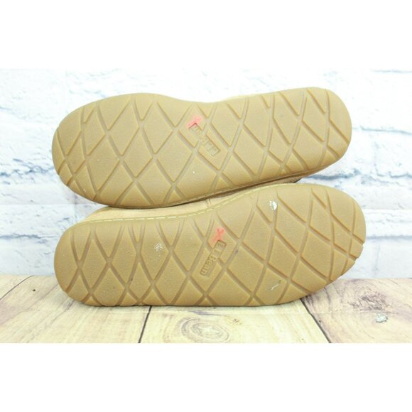 LL Bean Brown Suede Wicked Good Shearling Lined Moccasin Slippers Size 7 M - Picture 9 of 9